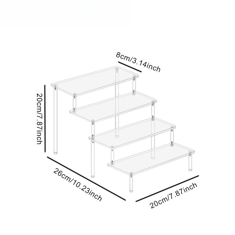 Acrylic Blind Box Display Rack Standing Table Cupcake Cosmetic Perfume Dolls Action Figure Display Rack Decoration Storage Shelf
