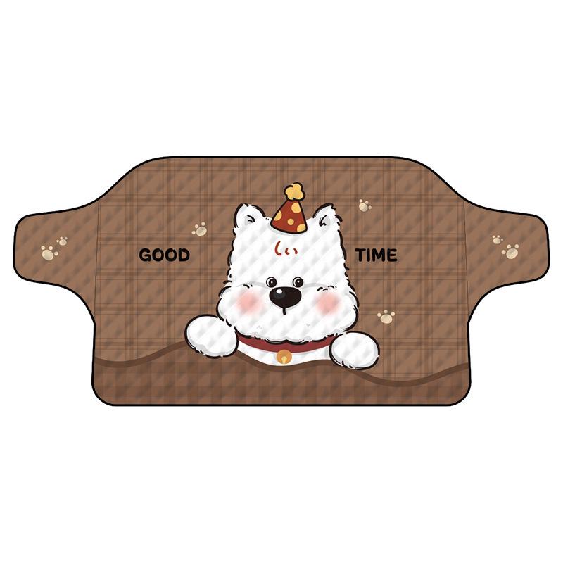 Thickened Cartoon Winter Car Windshield Snow and Sun Cover