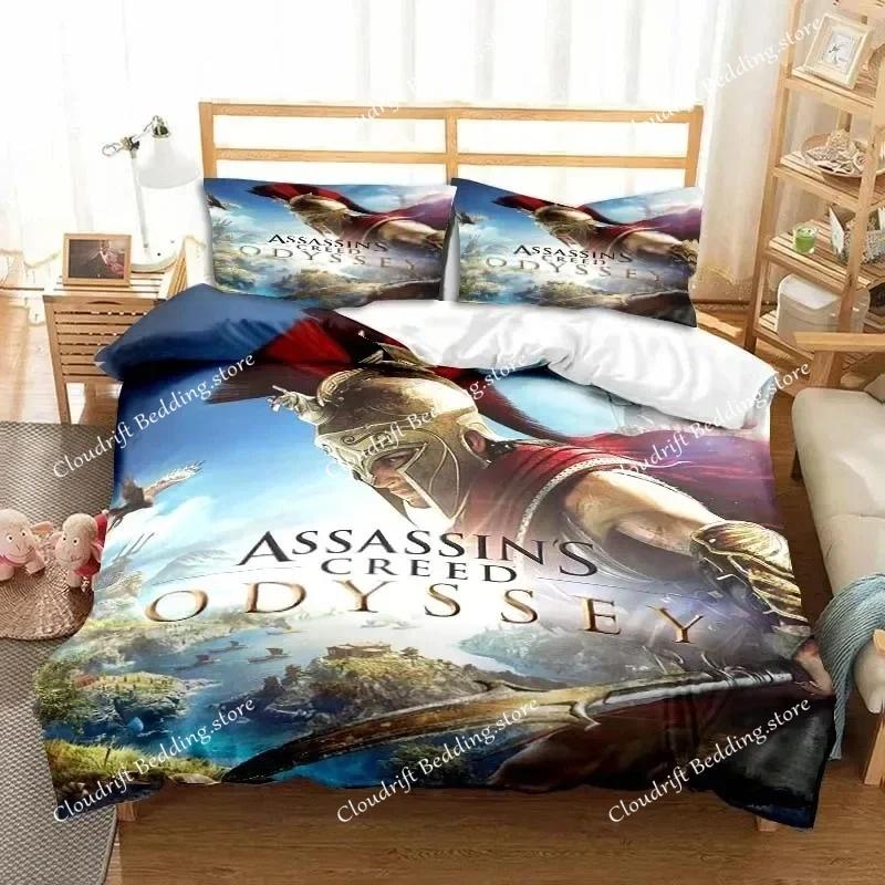 Game A-Assassin S Creed Art Bedding Set Gamer Duvet Cover Set Adult Boys Bedroom Single Double King Size Comforter Boys Gift963