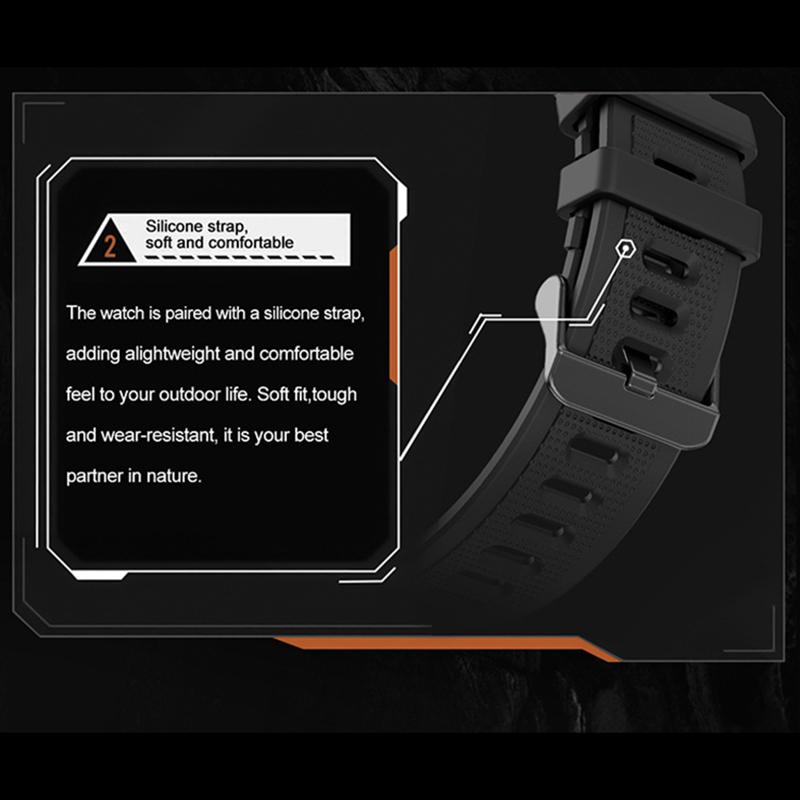 SCIONE Smart Watch Heart Rate Bluetooth Call Voice Assistant Compass Flashlight Step Outdoor Sports Watch