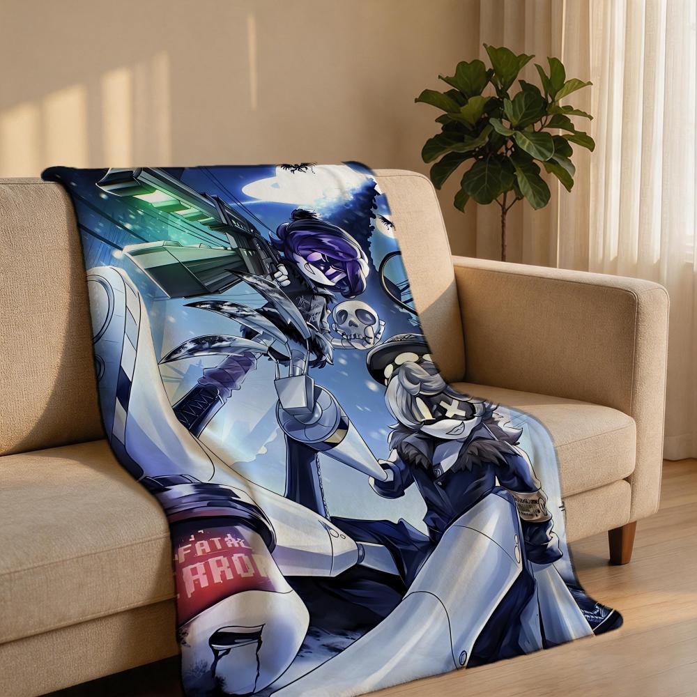 Animation M-Murder Droness Throw Short Plush Throw Blanket Soft Skin-Friendly Multi-Scene Home Office