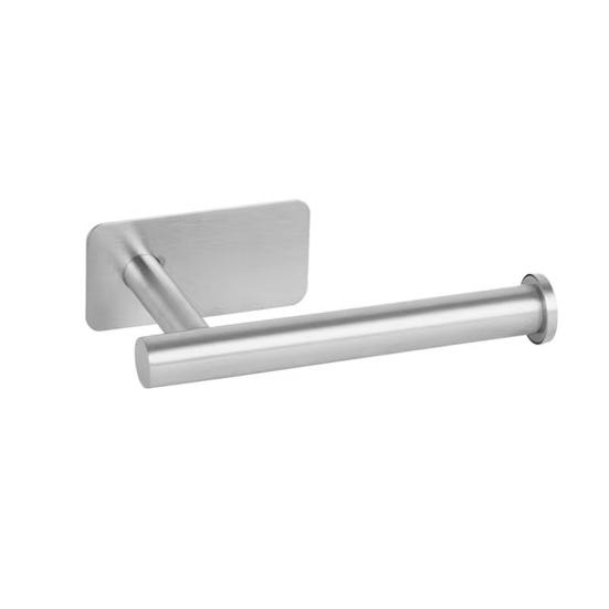 Stainless Steel Roll Paper Holder Self-adhesive Wall Mount Bathroom Toilet Paper Holder Kitchen Paper Towel Dispenser Storage Rack