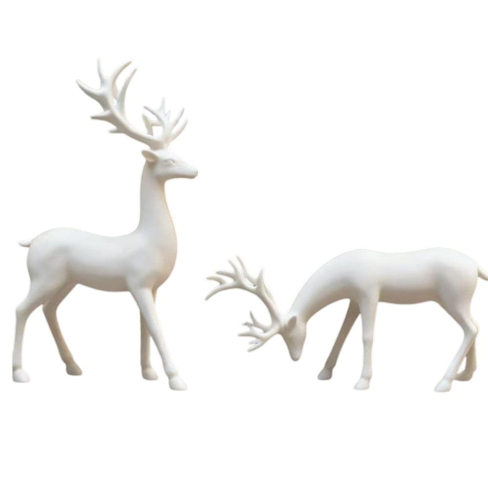 Sitting/Standing Position Deer Desktop Ornament Creative Christmas Deer Statue Office Desktop