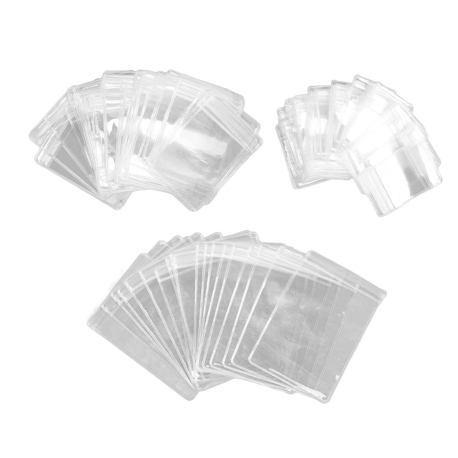 

120pcs Clear Jewelry Bags Thickened Oxidation Resistance PVC Clear Jewelry Ziplock Bags for Earrings Rings Jewelry