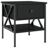 VidaXL Table de chevet noir 40x42x45 cm bois d’ingénierie 825953