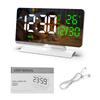 6.6  Large Display Digital Desk Clock, Dual Alarm Clock with Indoor TemperatureCelsiusDate, USBCelsiusType-C Charging Ports, 6-  Dimmer, 5 Volume