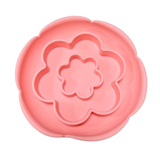Slow Feeder Pet Food Silicone Slow Bowl Soft Eating розовый
