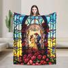 Beauty And The Beast Blanket Single Sided 2DPrint Soft Fluffy Warm Cozy Lightweight Blanket Bedroom Living Room Sofa Travel Gift