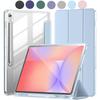 case For Samsung galaxy Tab S10 Lite SM-X400/X406B/S10 FE/S10/S9 FE/S9, Crystal Clear Case with Pencil Slot, Auto Sleep Wake