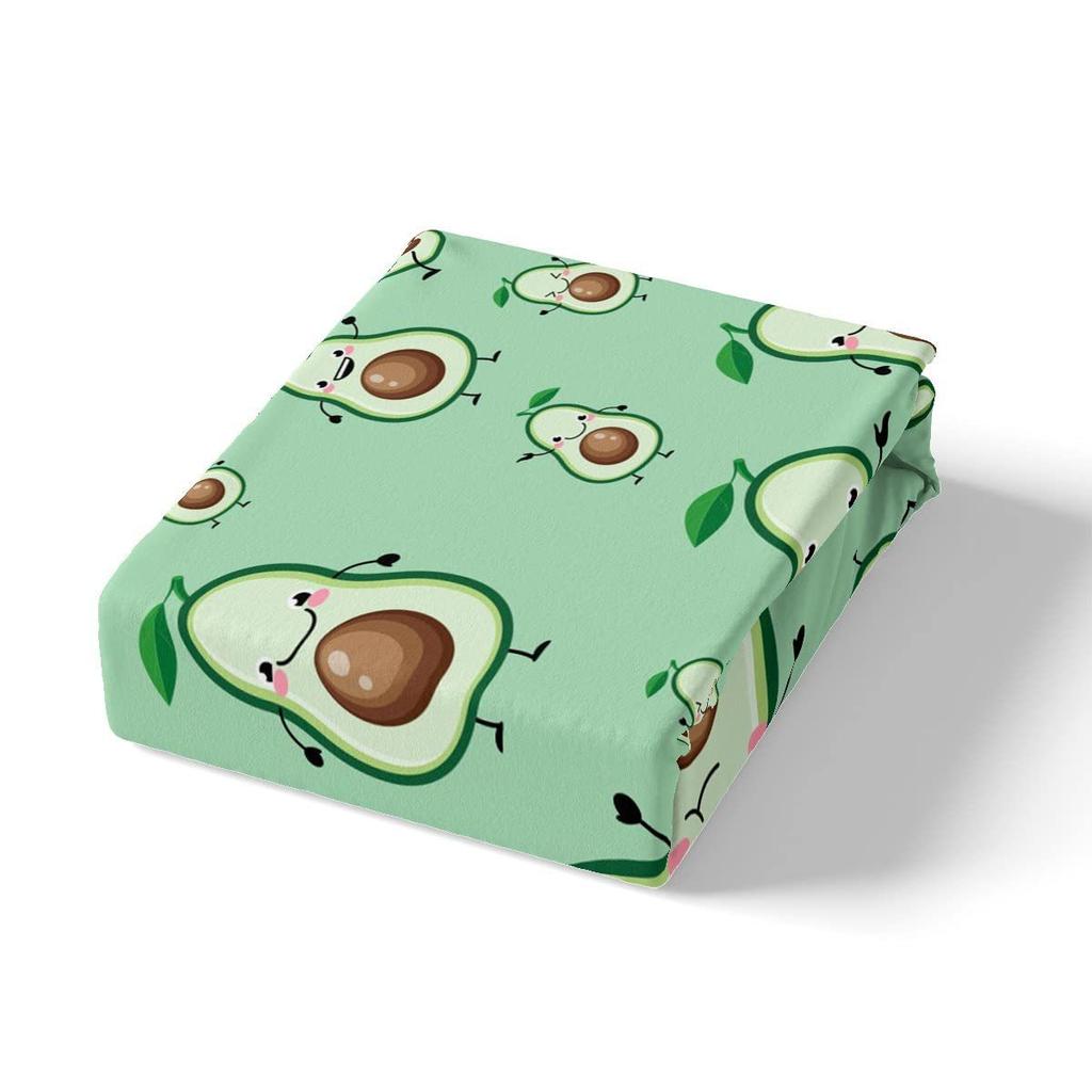 Avocado Duvet Cover Three-piece Set Fun Pattern Bedding Set with Pillowcase