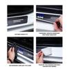 For Lada Carbon Fiber Leather Car Door Threshold Strips Auto Scratch Protector Vesta Granta Largus Vaz Samara Vesta Niva 4X4