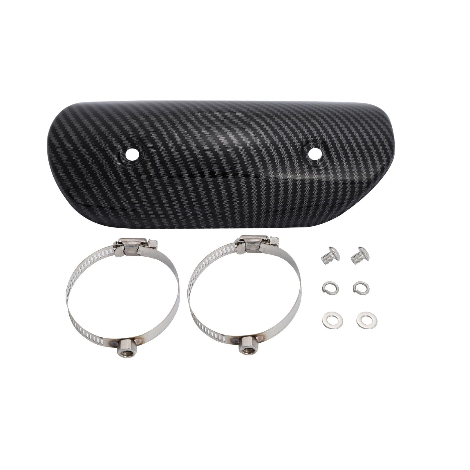 

Partools Motorcycle Muffler Guard Heat Shield Stainless Steel Universal Carbon (Carbon)