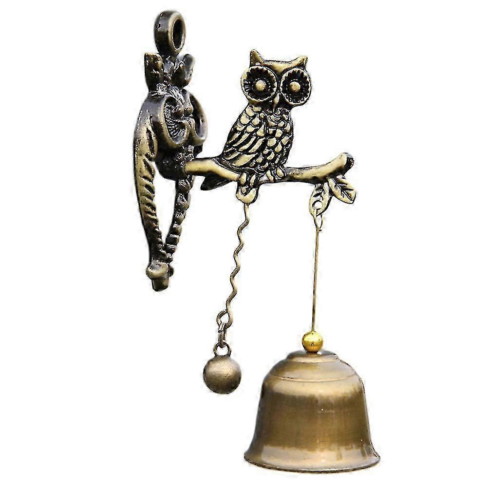 Outdoor Metal Decor Owl Doorbell Hanging Doorbell Decorative Doorbell Wall Mount Doorbell Vintage Doorbell