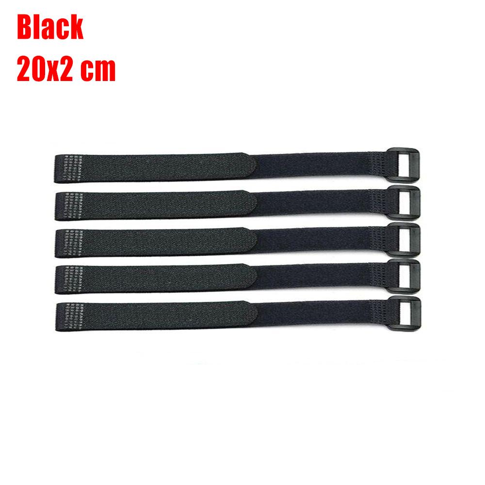 5Pcs Nylon Antiskid Cable Tie Down Straps For Rc Eachine Lipo Battery Multicolor Nylon Straps Magic Tapes Sticker 20/30*2Cm Set