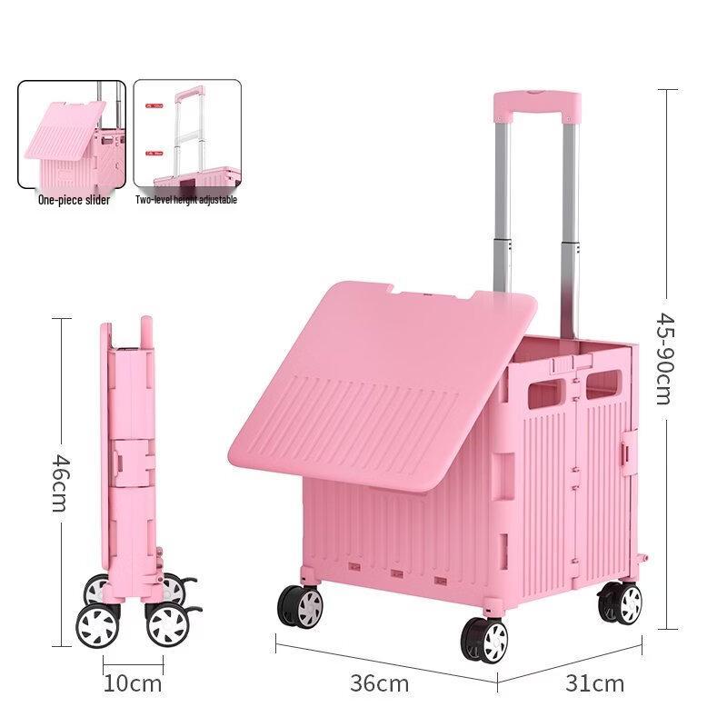 

Portable Folding Shopping Cart with Universal Aircraft Wheels
