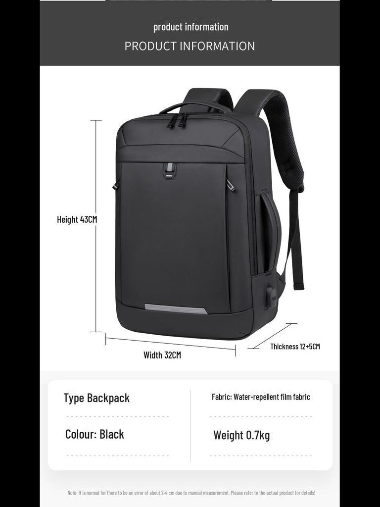 New Large Capacity Travel and Business Backpack for College Students - Simple, Casual, and Versatile