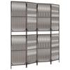VidaXL Cloison de Séparation 4 Panneaux, Séparateur de Pièce, Écran d'Intimité, Paravent de Salon Chambre, Moderne, Marron 365393