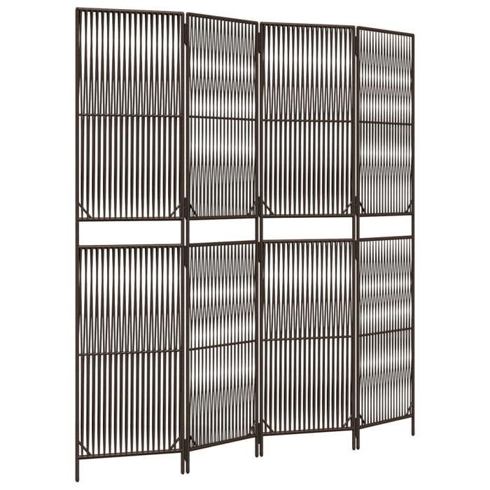 VidaXL Cloison de Séparation 4 Panneaux, Séparateur de Pièce, Écran d'Intimité, Paravent de Salon Chambre, Moderne, Marron 365393