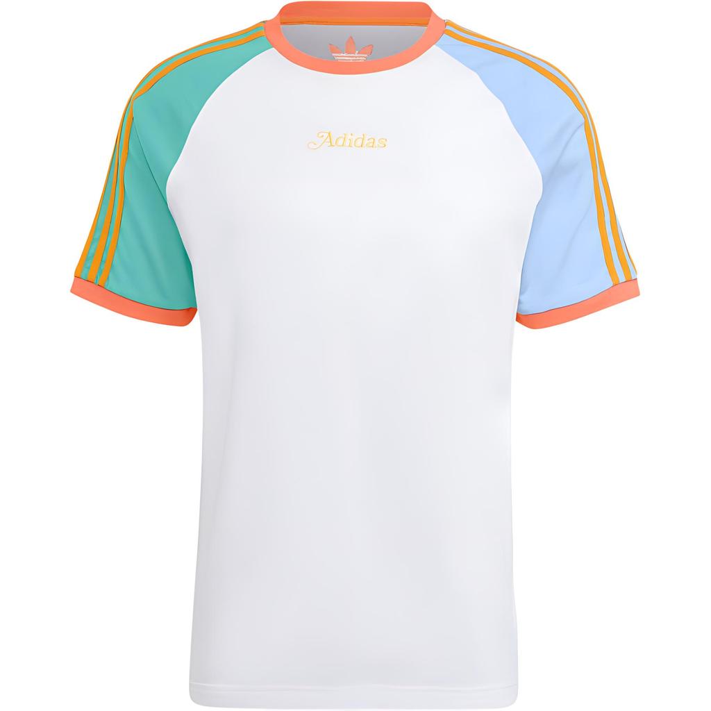 Adidas Originals Trefoil Enjoy Raglan Tee Striped Sports Short Sleeve T-Shirt Men Tops White IT8190