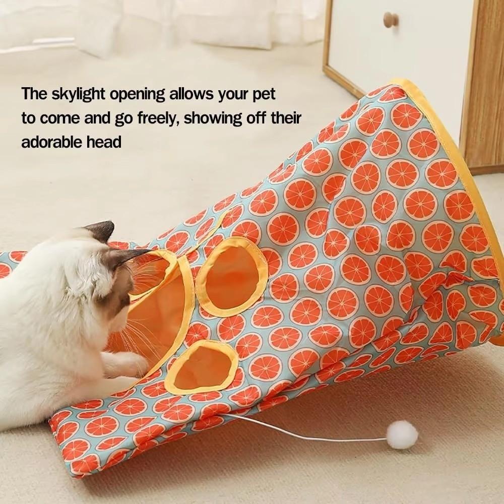 Rolling Ground Cat Teaser Tunnel Interactive Cat Tunnel Toy  Cat Playing Interactive Games