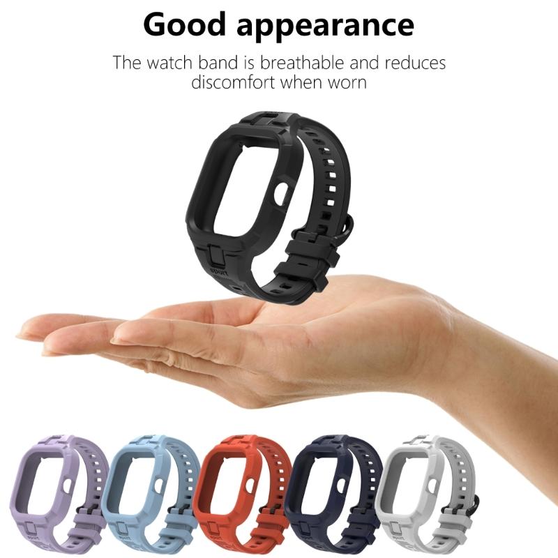 Upgrades Silicone Replacement Band Soft Adjustable Wrist Strap Comfortable Wristband Simple Installs for Watch 4