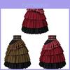 Gothic Steampunk Pirate Skirt For Women With Layered Ruffles For Costume Parties