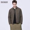 Men's Checkered Turn-Down Collar Padded Casual Jacket