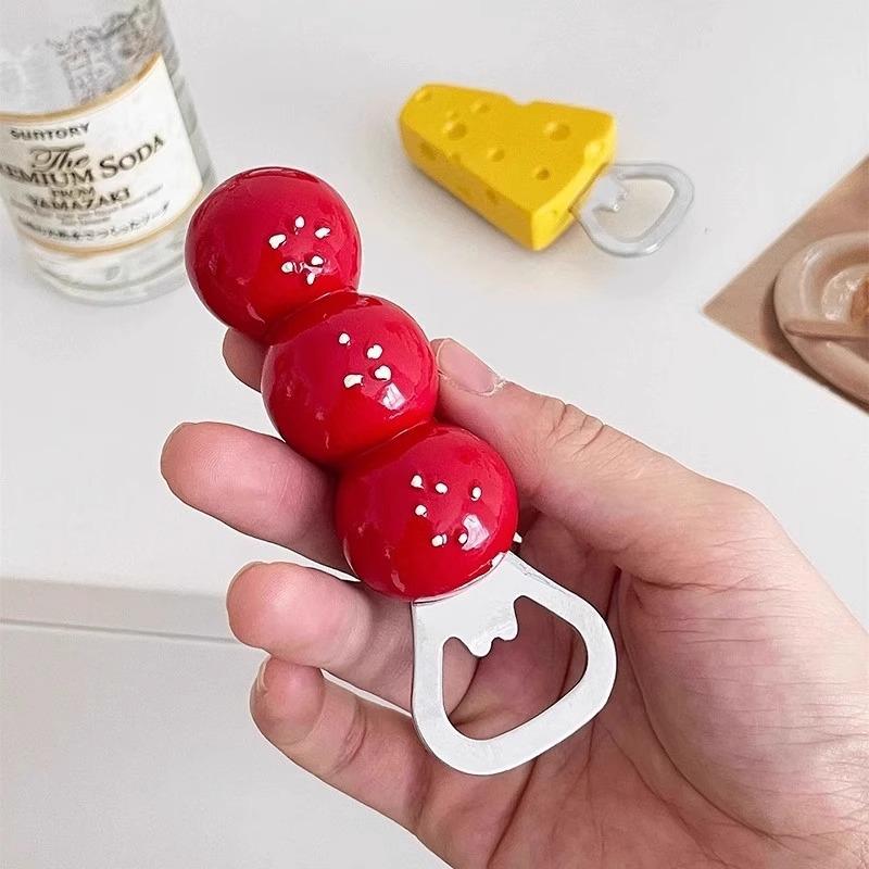 Creative Tanghulu Cheese Magnetic Bottle Opener & Fridge Magnet