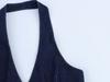 European and American Women's Slim Denim Strappy Dress