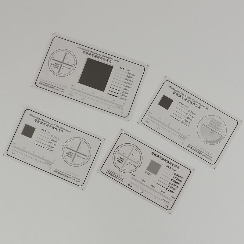 Soft Ruler Microscope Micrometer Calibration Slide Line Width Particle Diameter Measurement Tool High Precision Film Point Gauge