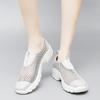 Große Größe Frühling und Sommer Fliegenstrick Damen Schuhe Mode Ein-Pedal Mesh Atmungsaktiv Wanderschuhe Freizeitschuhe Damen