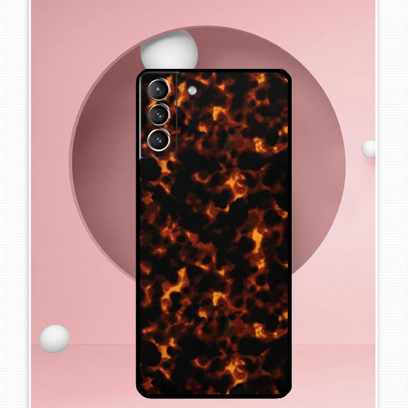 Tortoise Pattern Tortoiseshell Case For Samsung Galaxy S25 Ultra S25 FE S20 S21 S22 S23 Plus S9 S10 S24 Ultra Cover Funda