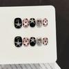 Handmade Short Cat Eye Press On Nails Reusable Adhesive False Tips Fairy Design Acrylic Nail Art For Girls