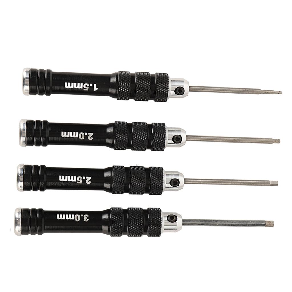 4 Stück Schraubendreher Ultraharter Rutschfester Griff Langlebig Rostfrei Schraubendreher-Set zum Reparieren Typ A