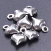 10pcs/Lot Stainless Steel Heart Pendants For Jewelry Making Supplies Various Size Metal Love Charm DIY Keychain Bracelet Finding