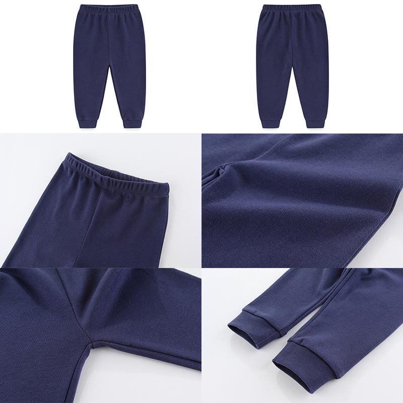 Kiddiezoom Unisex Baby Pants 3 Piece Set Solid Color Cotton Pants For Boys And Girls Aged 0-24 Months