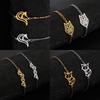 Teamer Viking Wolf Bracelet for Women Men Stainless Steel Chain Animal Fox Cat Pet Paw Unicorn Charm Bracelets On Hand Gift 2026