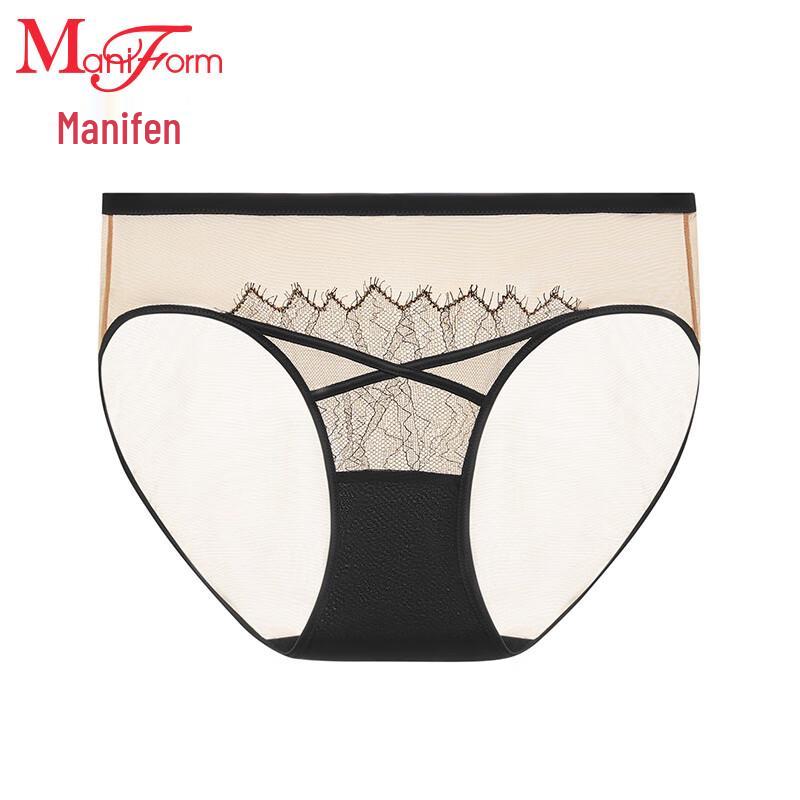 

Женские кружевные дышащие трусы-слипы средней посадки Maniform M 160/90