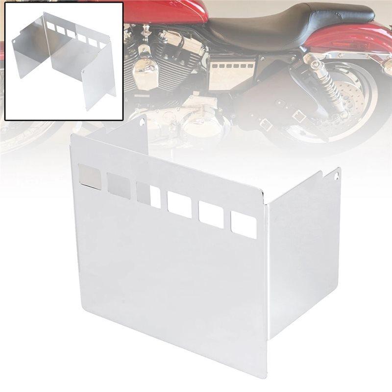 Durable-Motorcycle Battery Box Cover Chrome Square Design For Dyna Low Glide FXS Super Glide FXR FX 1973-1986 Battery Sid