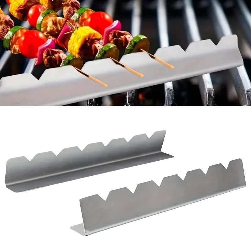 2pcs Kebab Rack Kebab Stands Skewer Holders Universal Suitable For Barbecue For Kitchen Patio Home Outdoor Camping Tableware