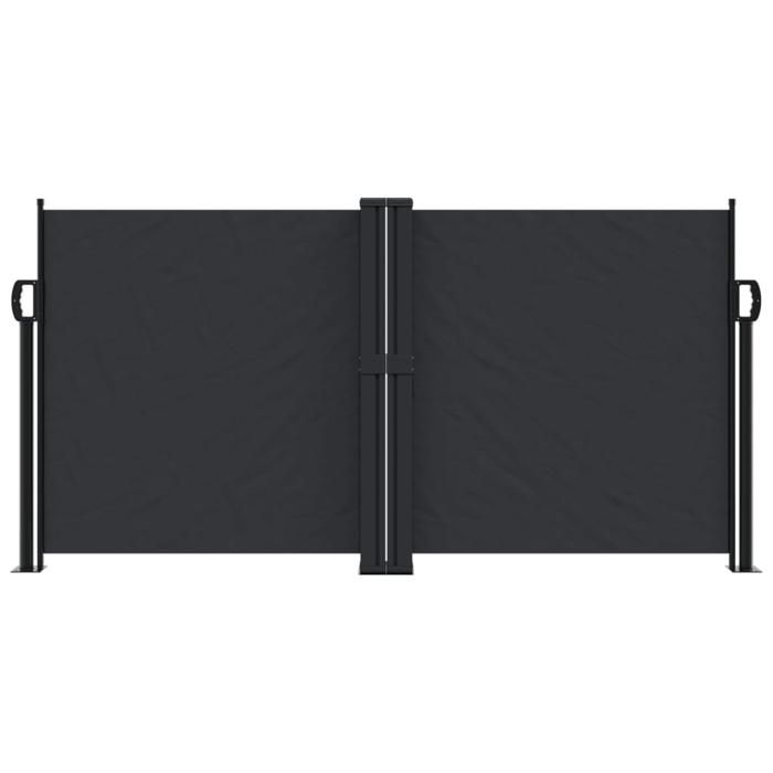 VidaXL Auvent latéral rétractable noir 120x1000 cm, écran d’intimité de jardin, brise-vue de balcon, écran d'extérieur, 4004699