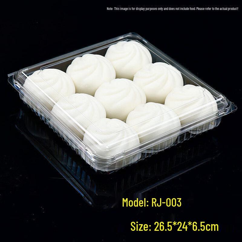 Clear Disposable Square Plastic Food Containers with Lids (30-Pack)