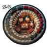 Christmas Party Home Decor 3D Rug, Illusion Area Round Decorative Non Slip Holiday Floor Covering Mat, Festive Carpet for Indoor Living Room