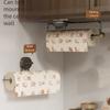 Suction Cup Tissue Holder Non Perforated Cabinet Paper Hanging Rack, Paper Drawer Paper Holder Kitchen Tools Kitchen Gadgets