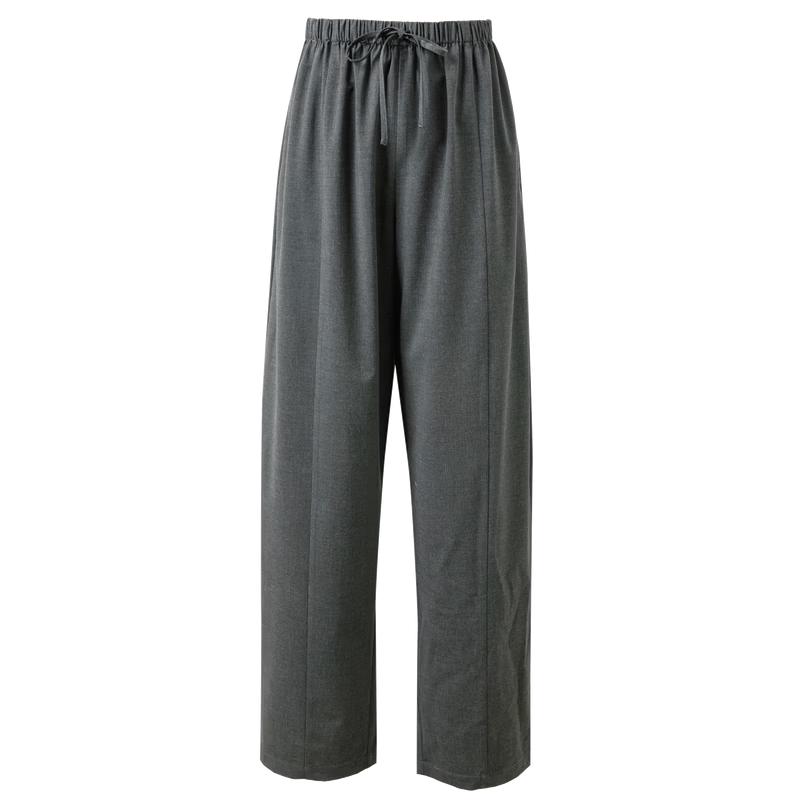 Sancai 2026 Summer Elastic High-Waist Loose Straight Pants L