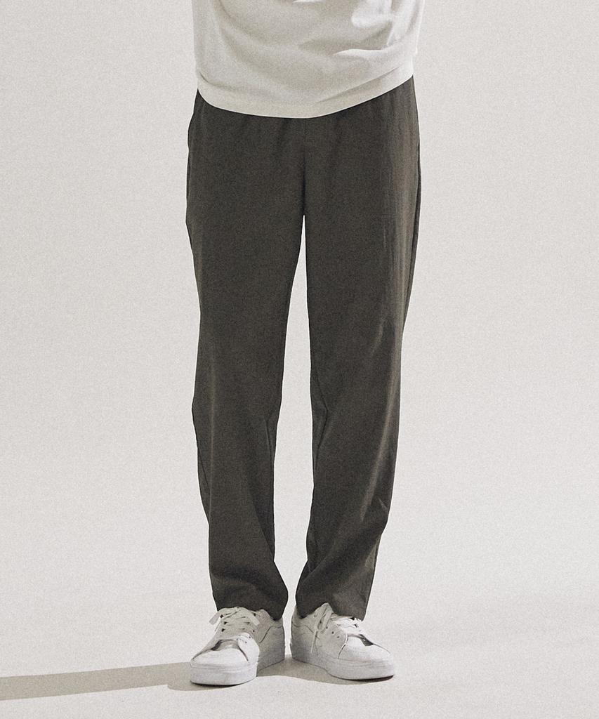 PALAP Unisex Tapered Cool Touch Elastic Waist Slacks_Pl24S5Pt010_Kh