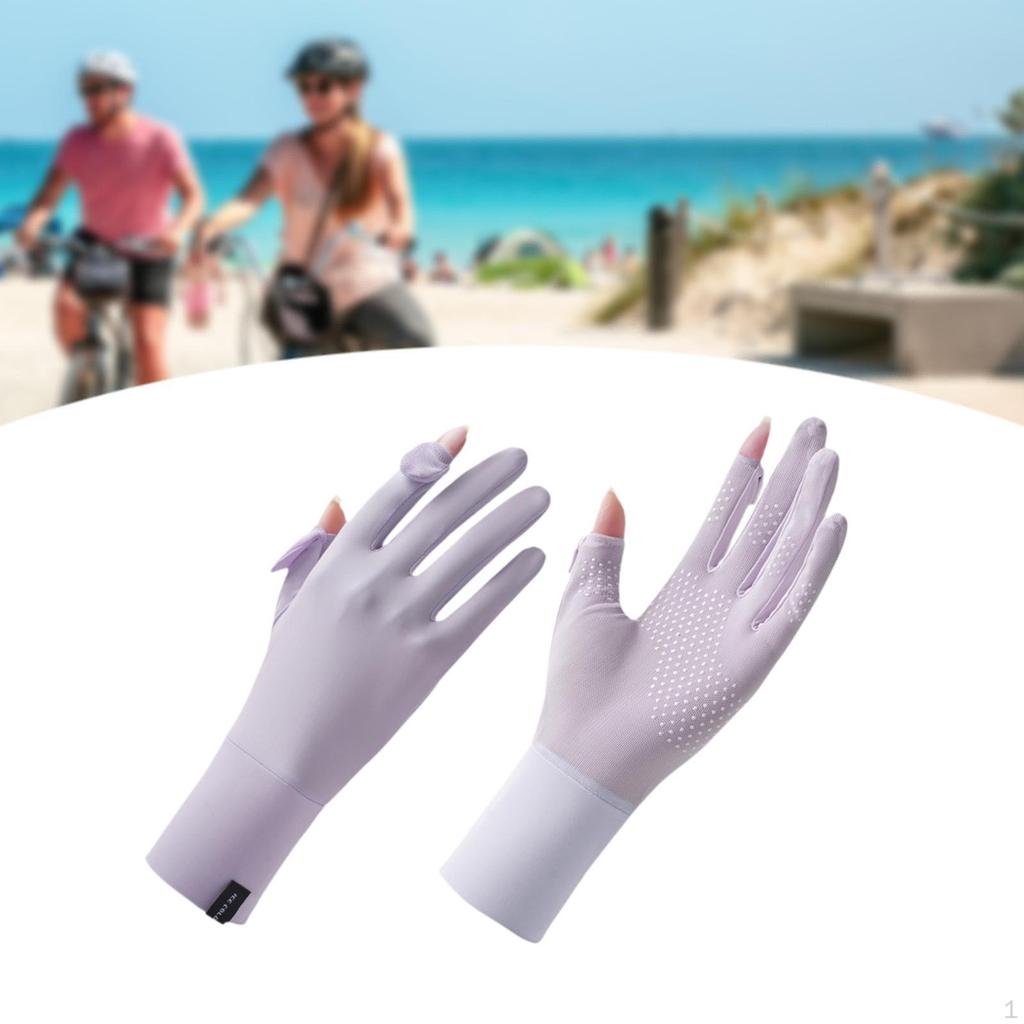 Sun Protection Gloves for Women Driving Breathable Thin Summer Sunblock Golf
