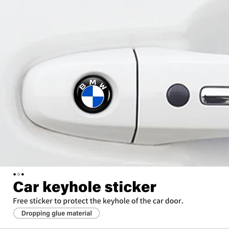 Car Door Keyhole Sticker Lock Protector Lock Core Decal Accessories For BMW X1 X3 E39 E46 E30 E36 E87 E60 E90 F26 G02 E70 F15