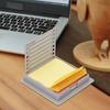 Memo Pad Organizer Sticky Note Holder with Stencil Post Note Holder Desk Organizer for Dorm Room and Office