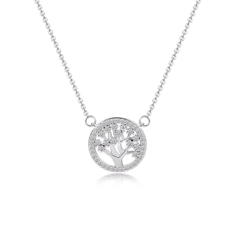 Tree of Life Zirconia Women's Necklace - Peace Pendant Clavicle Chain